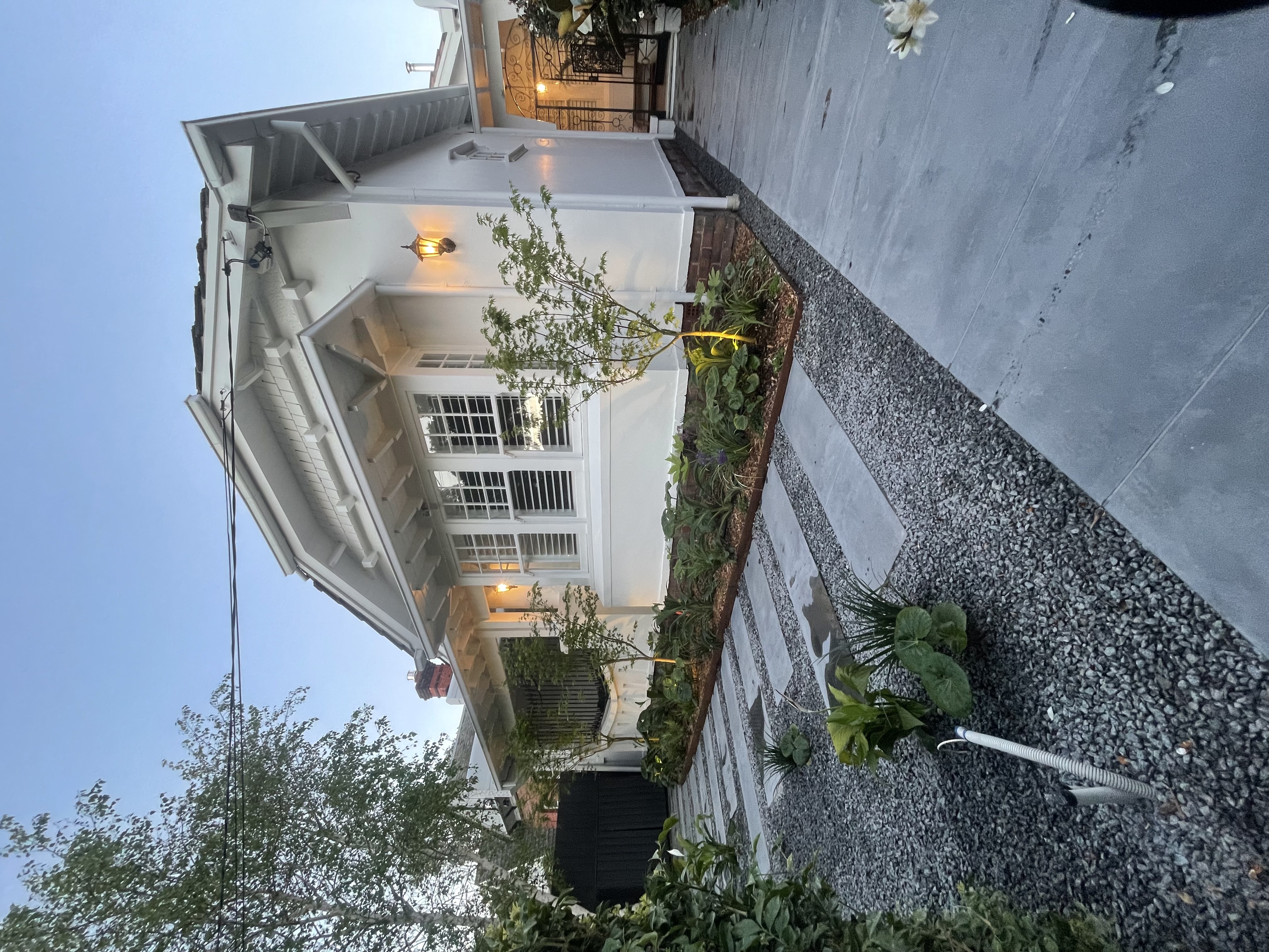 Front entry — six weeks later